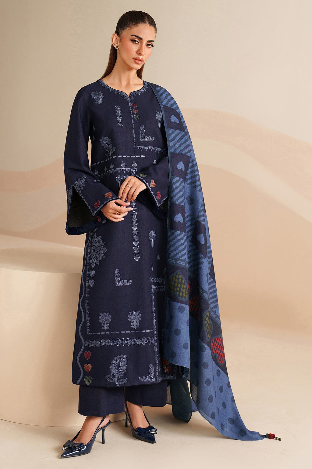 EMBROIDERED KHADDAR UW-0229