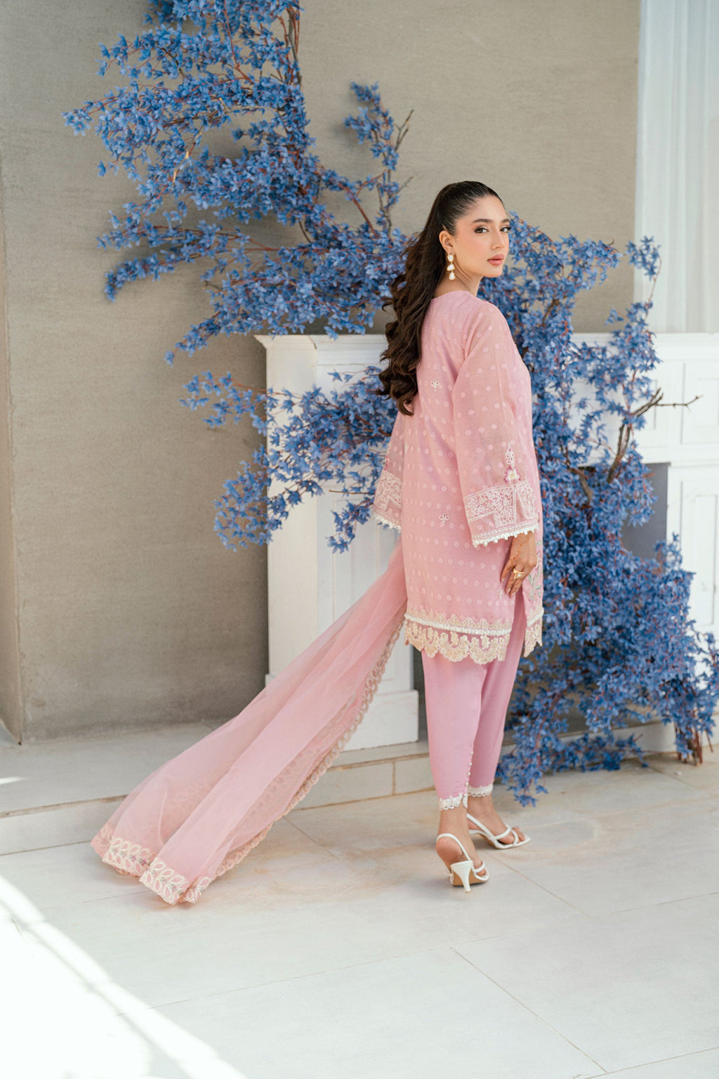 SS25DD-2702  PINK DUPATTA