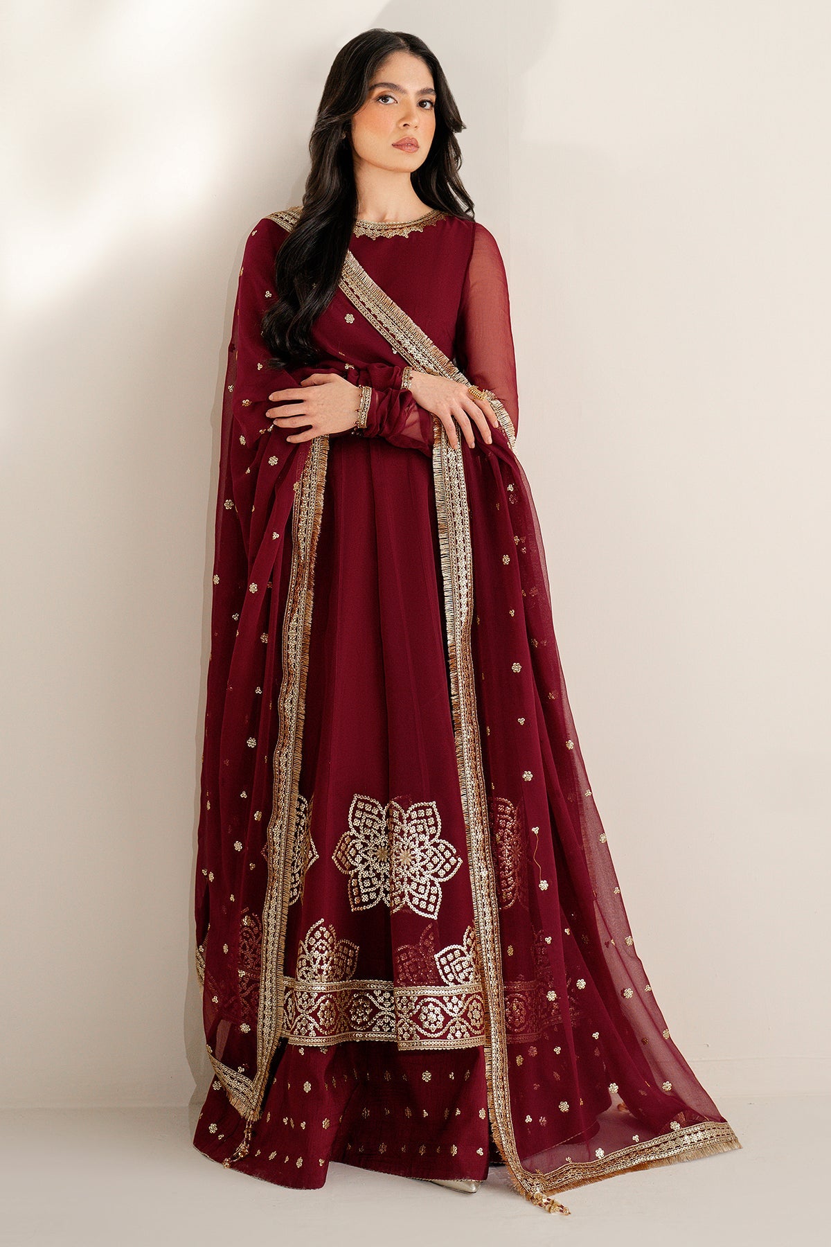 EMBROIDERED CHIFFON UC-3098