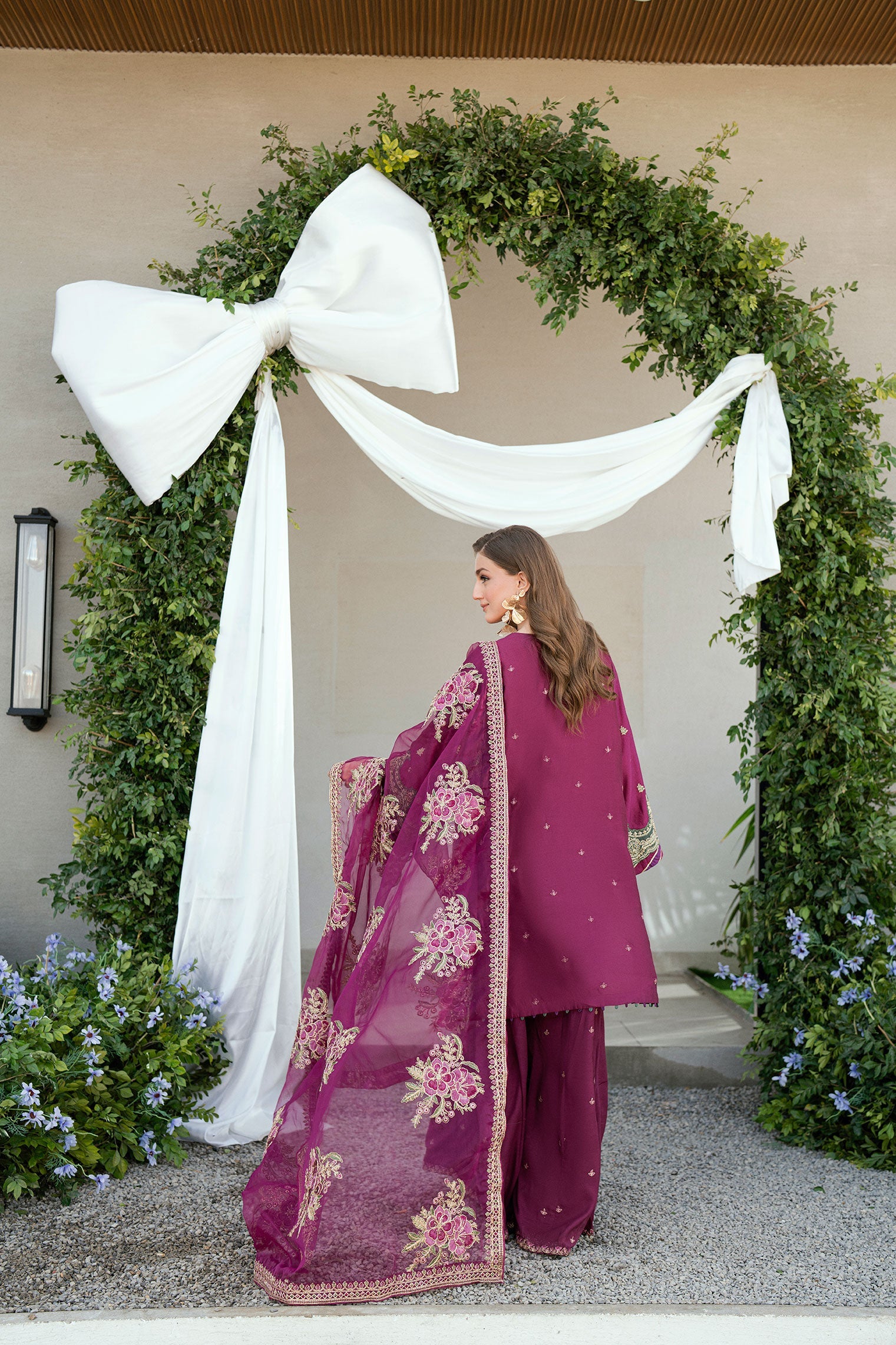 SS25DD-2701  DARK PINK DUPATTA
