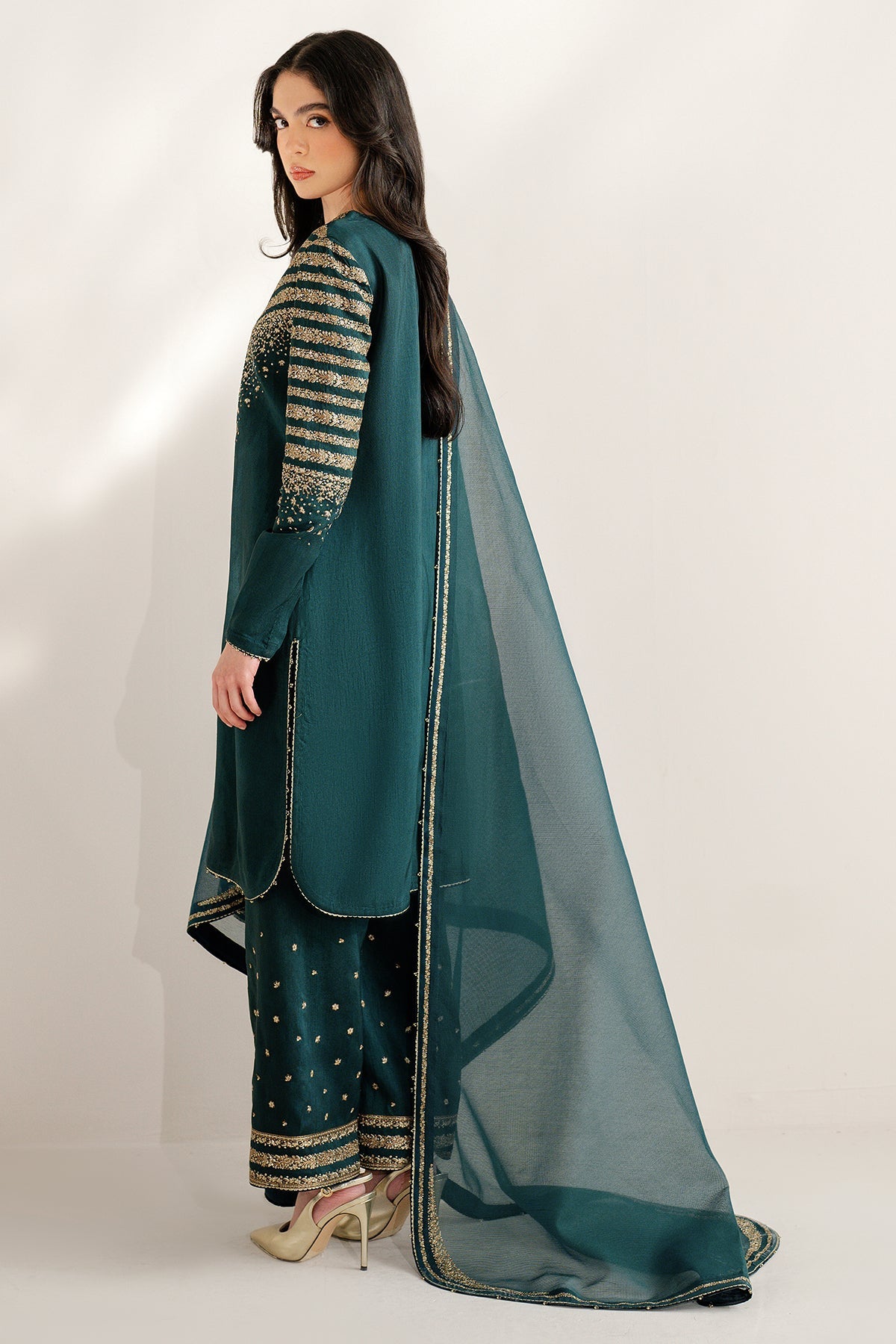 Embroidered Raw Silk UR-7056