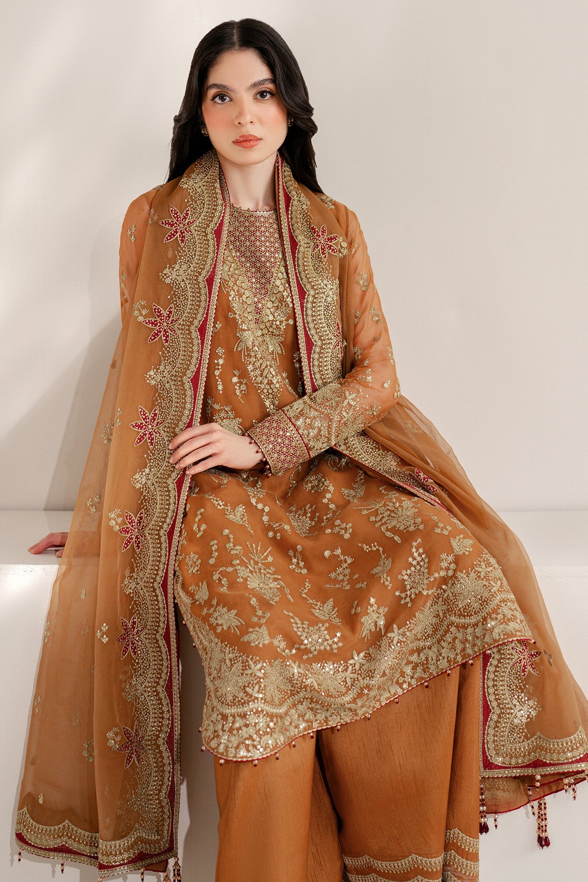 EMBROIDERED CHIFFON UC-3077