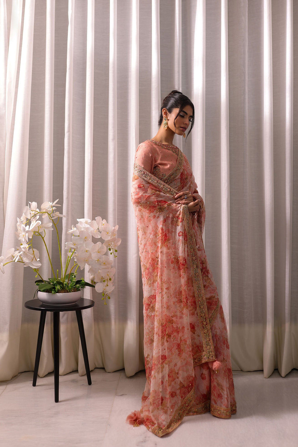 Koel:  SS24HF-3015 PEACH SAREE