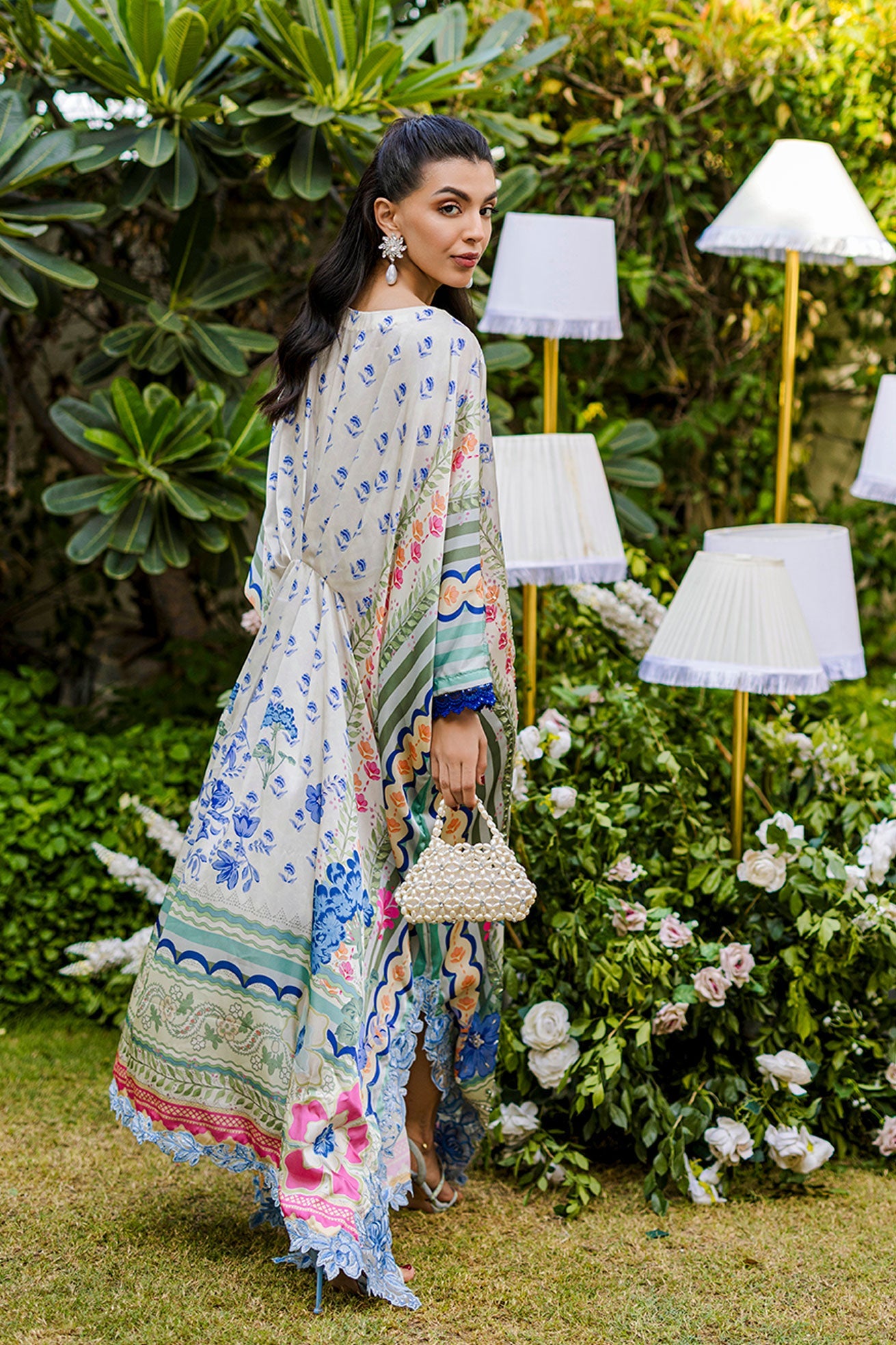 FW25DA-2869 MULTI HAND EMBELLISHED KAFTAN