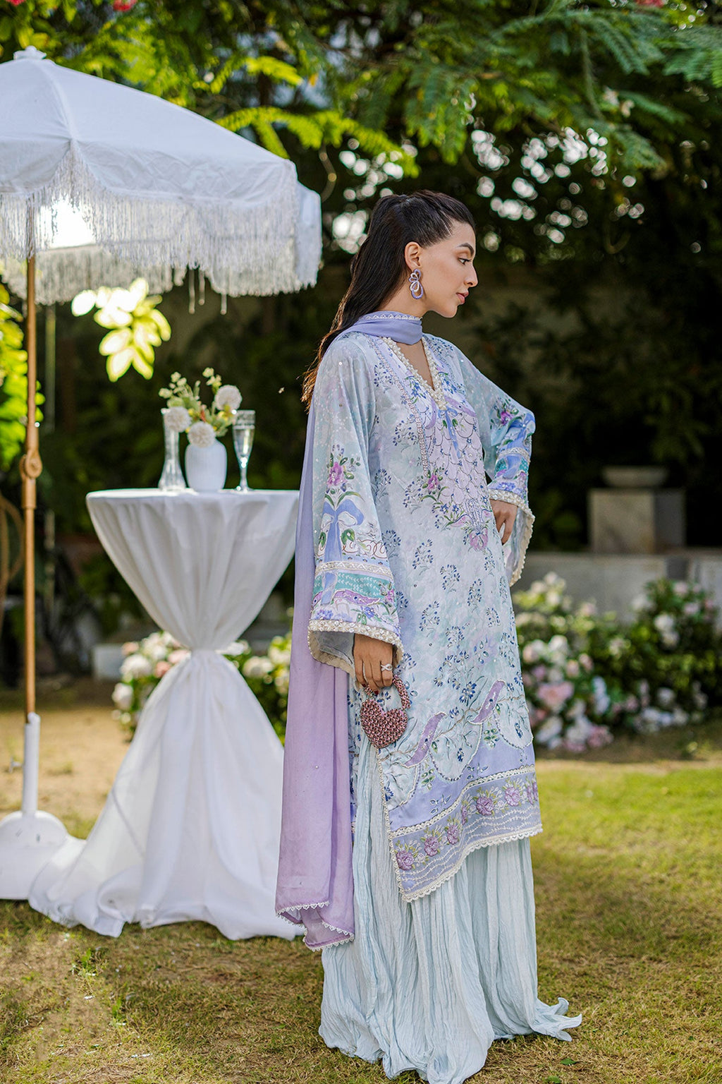 FW25DD-2866  SKY BLUE TIE DYE DUPATTA