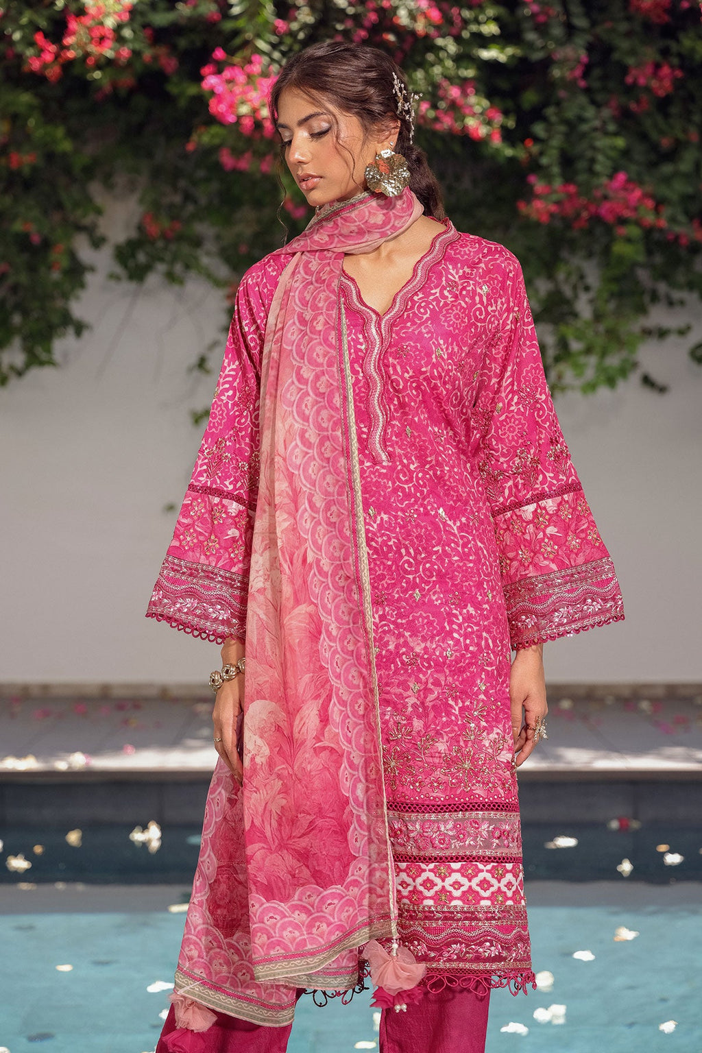 SS24DD-2514  PINK DUPATTA