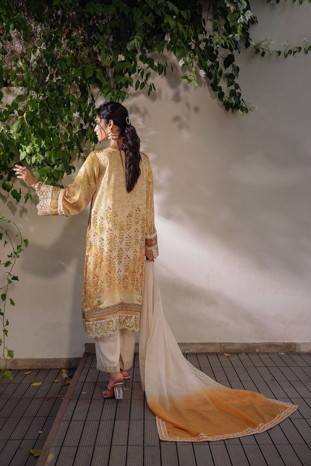 SS24DD-2519 MUSTARD TIE DYE DUPATTA