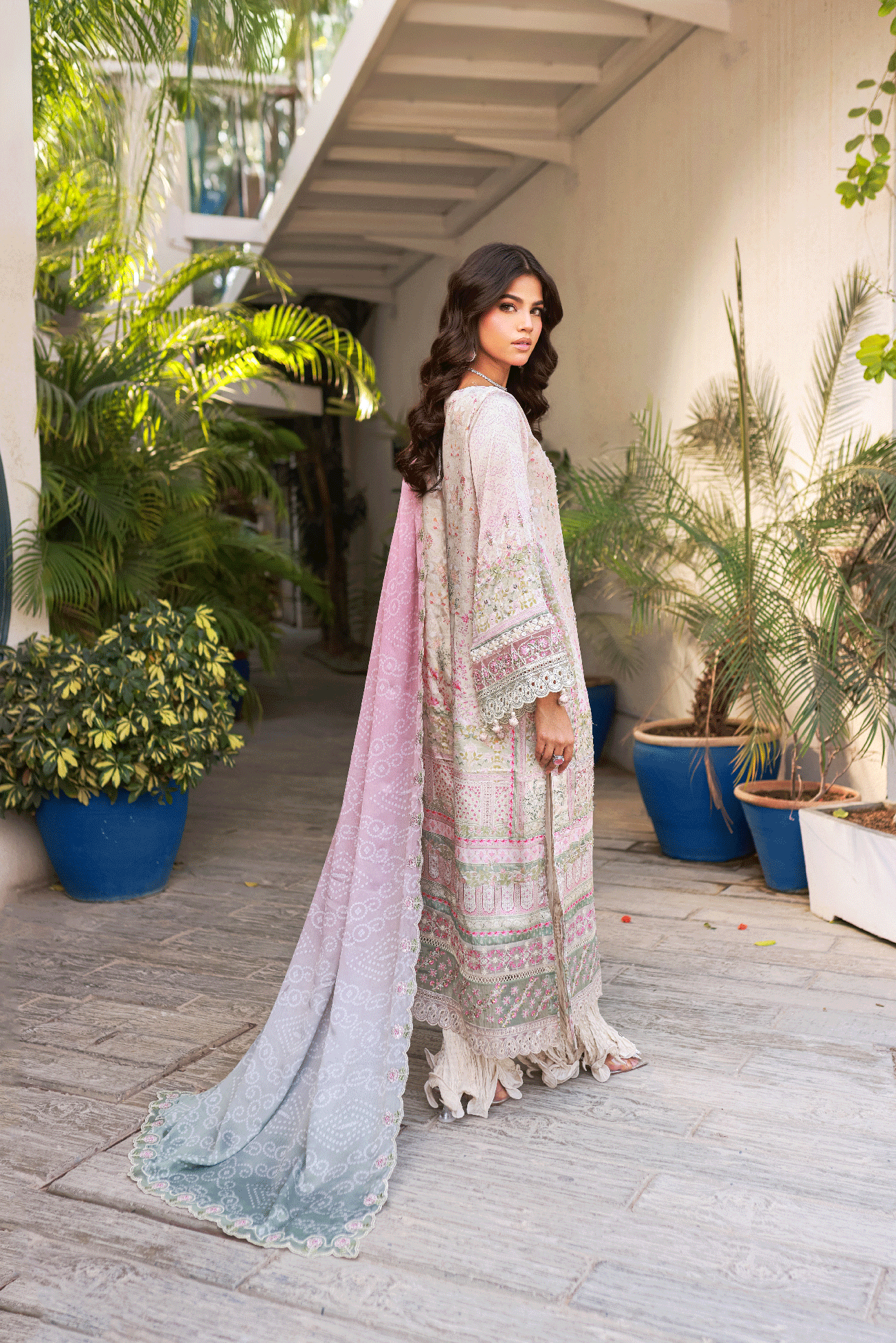 SS24DD-2666 MULTI TIE DYE DUPATTA