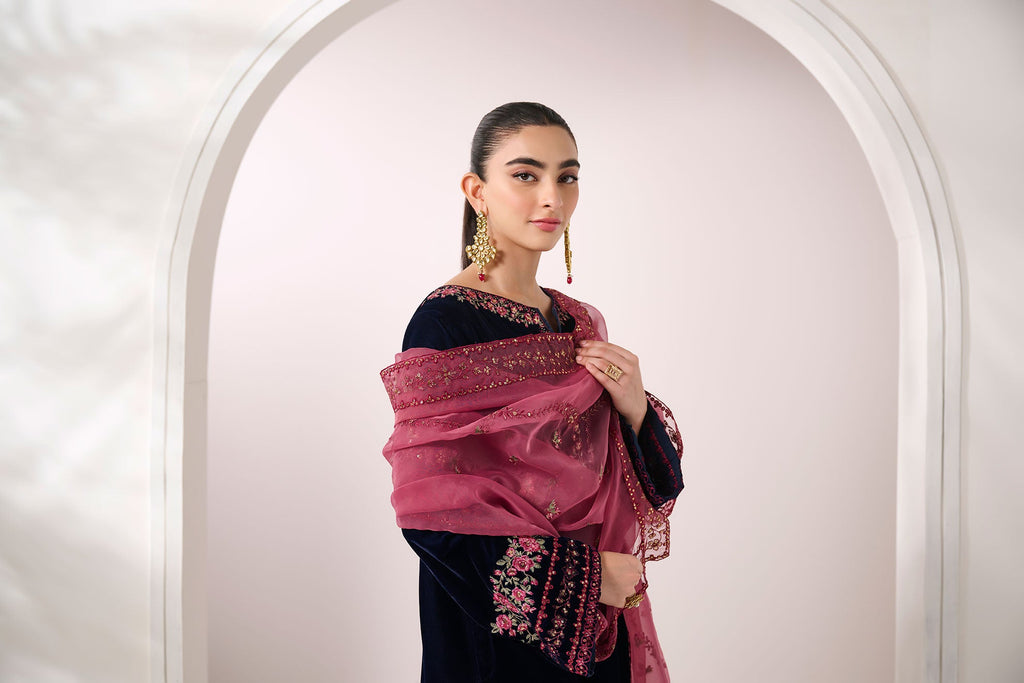FW24DD-2614  DARK PINK DUPATTA
