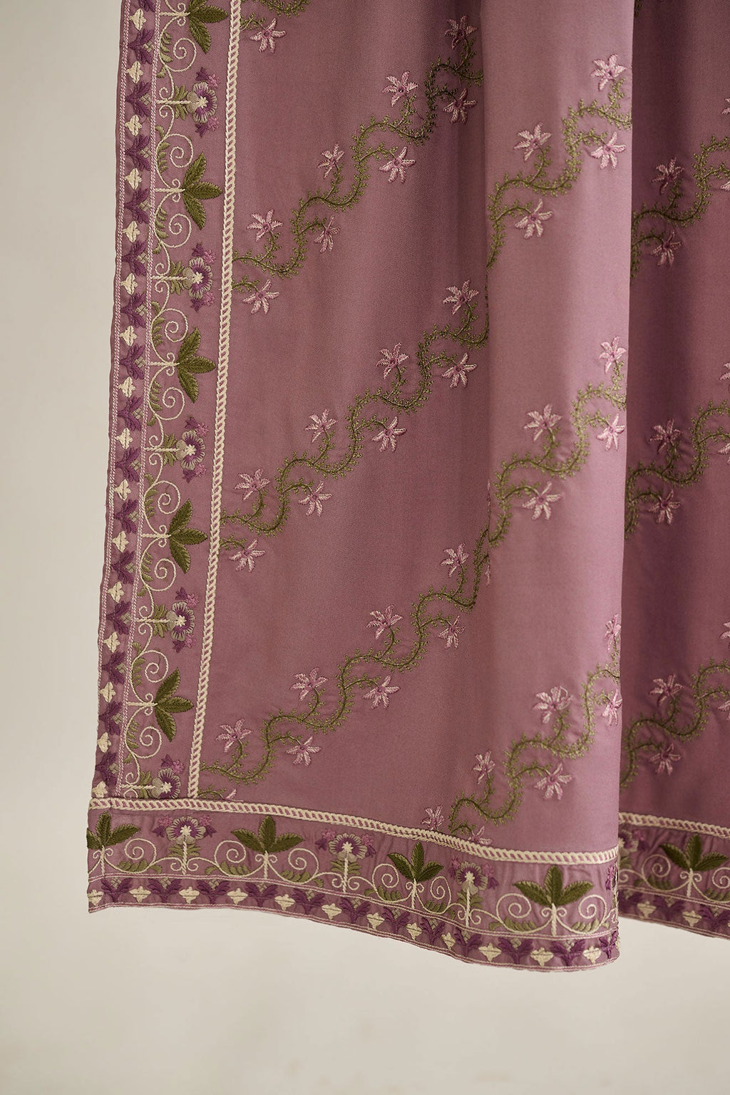 DD-0887 MAUVE POLY WOOL SHAWL