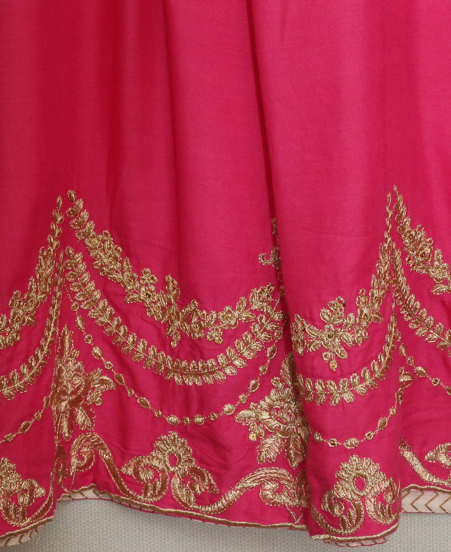 TC417 - deep pink emb frock