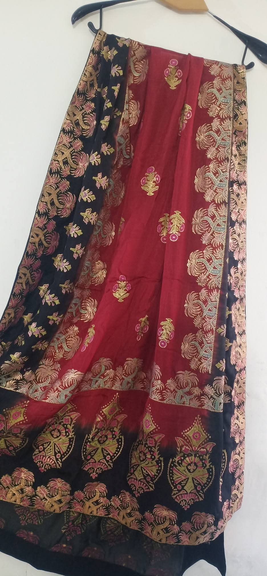 Medium silk block print dupata