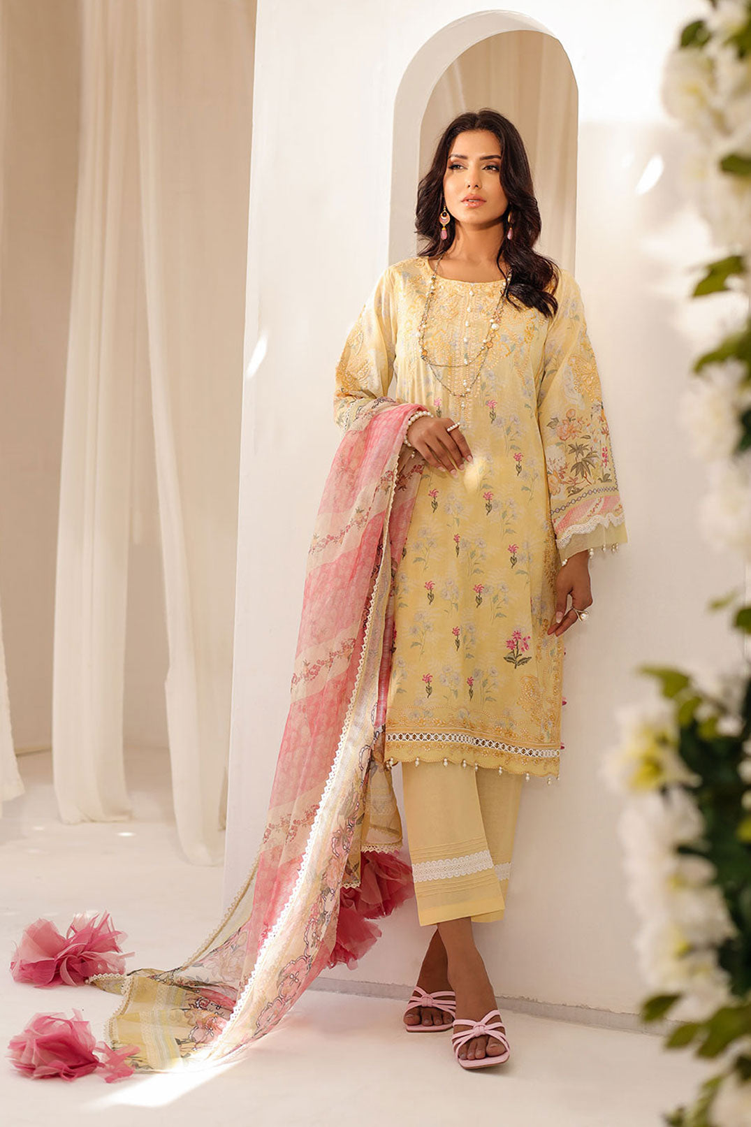 DU-3127 YELLOW LAWN  3PCS